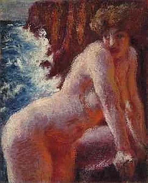Bagnante al mare
